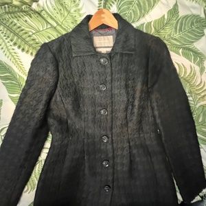 Black Banana Republic Lady’s Knee Length A-Frame Coat